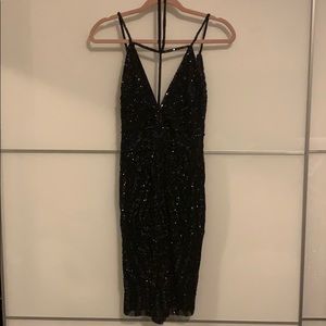 Black sequin dress